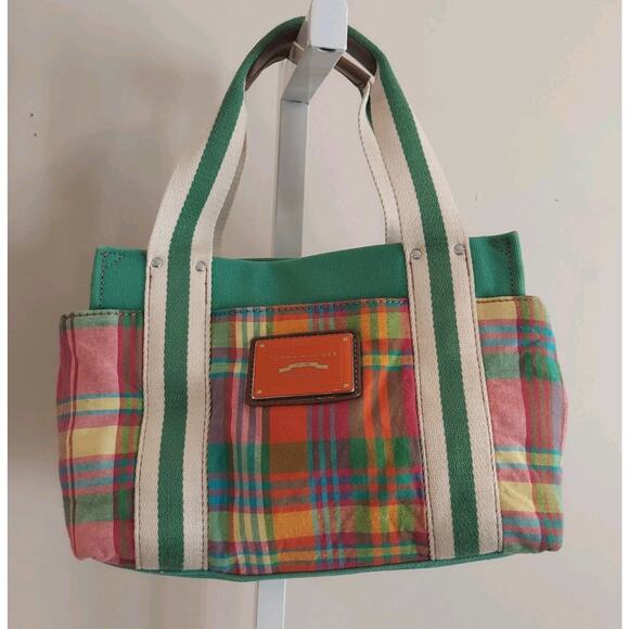 Tommy Hilfiger Plaid Purse 90s Y2K Preppy Handbag Colorful - Picture 1 of 6
